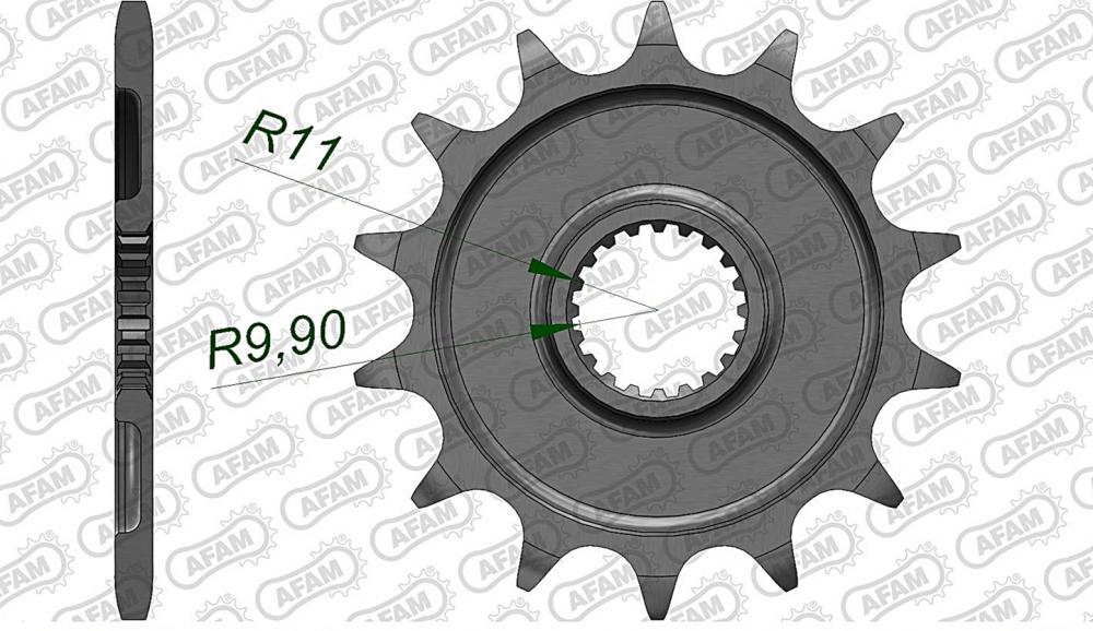 AFAM Kettensatz Stahl 520 MX4-G 13x49 - Yamaha YZ 250 F 2005-08