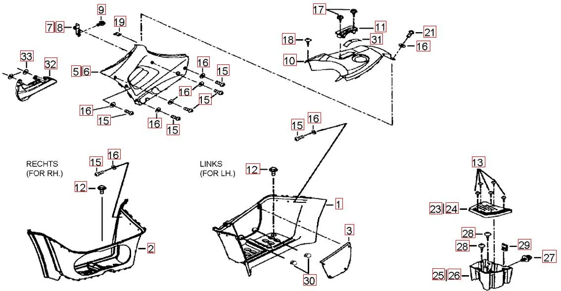 Fussstützen und Tankabdeckung Fussstützen und Tankabdeckung