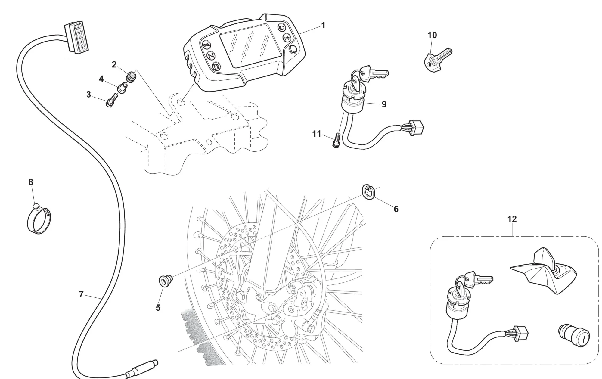 Tachometer / Schlosssatz