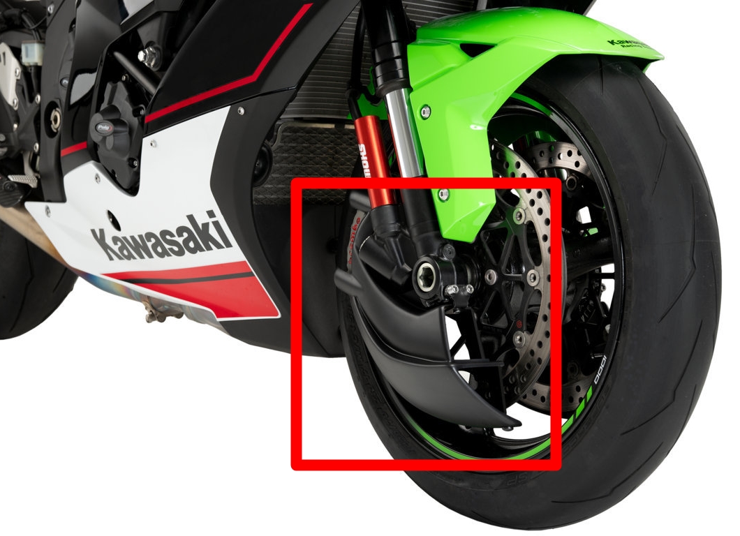 Puig Brake Cooler / Bremsenkühlung - schwarzmatt - Kawasaki ZX-10R /RR 2016-  - 21452J