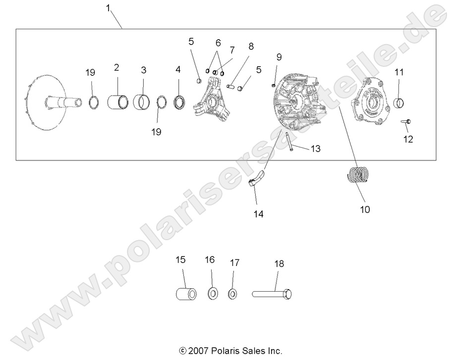 DRIVE TRAIN, PRIMARY CLUTCH DRIVE TRAIN, PRIMARY CLUTCH