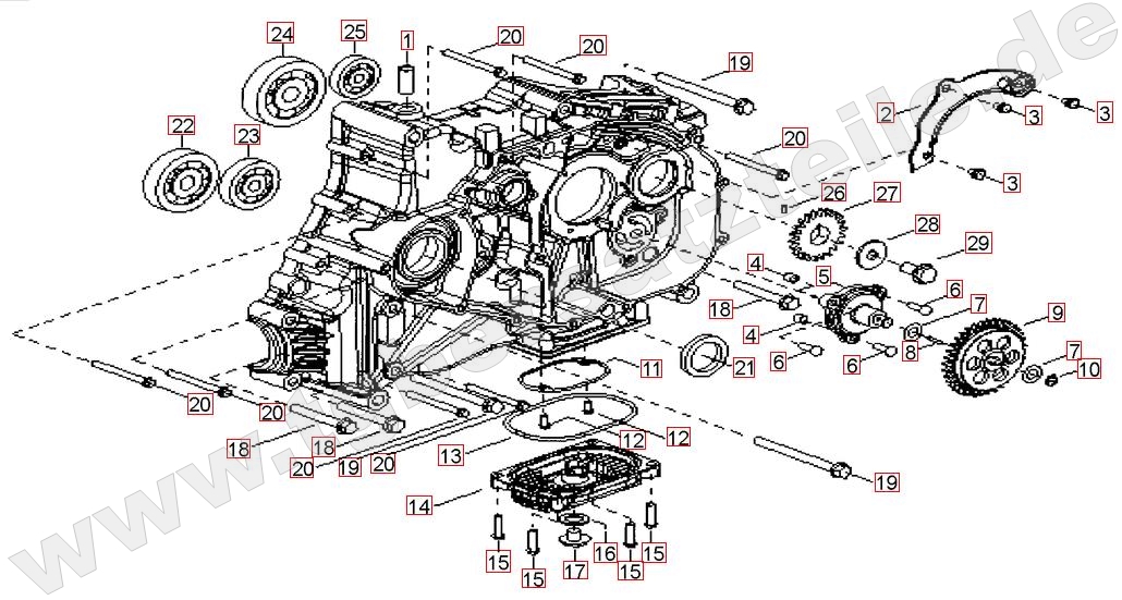 Motorgehäuse rechts