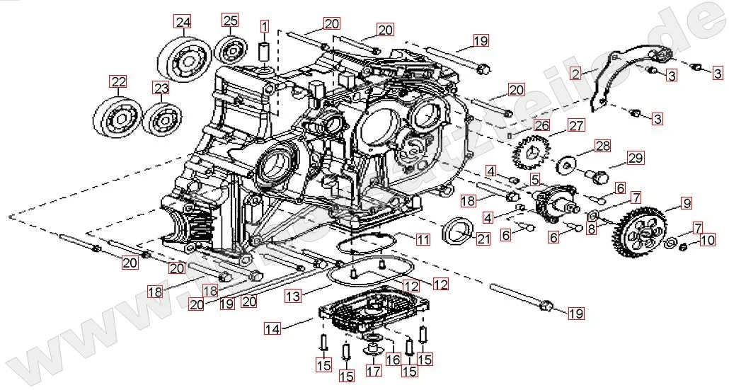 Motorgehäuse rechts Motorgehäuse rechts