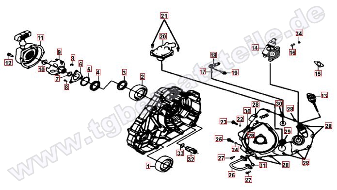 Gehäusedeckel links