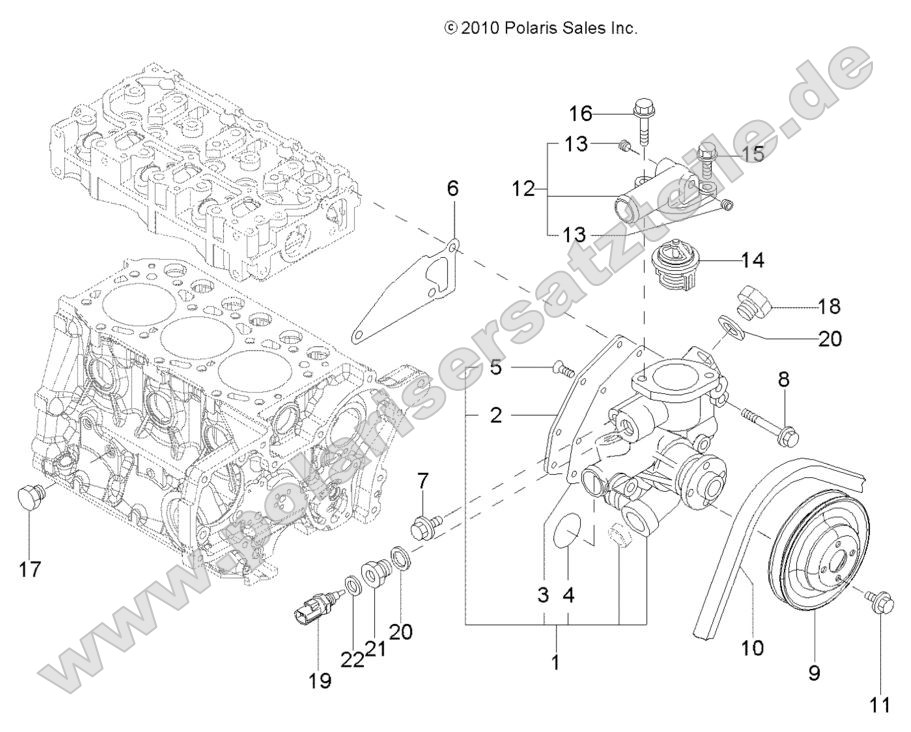 Engine, Water Cooling System