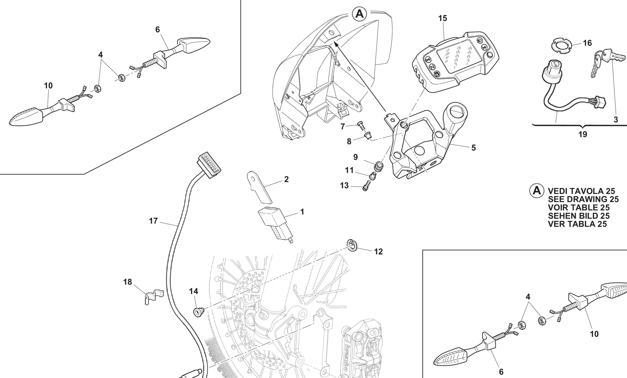 Tachometer / Blinker RS 300 / 500