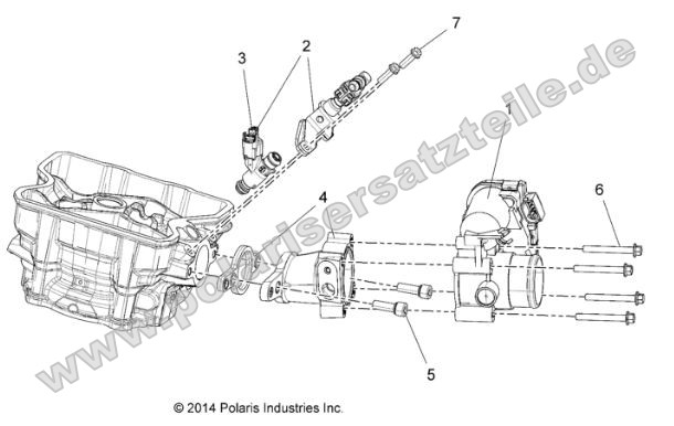 Engine, Throttle Body and Fuel Rail
