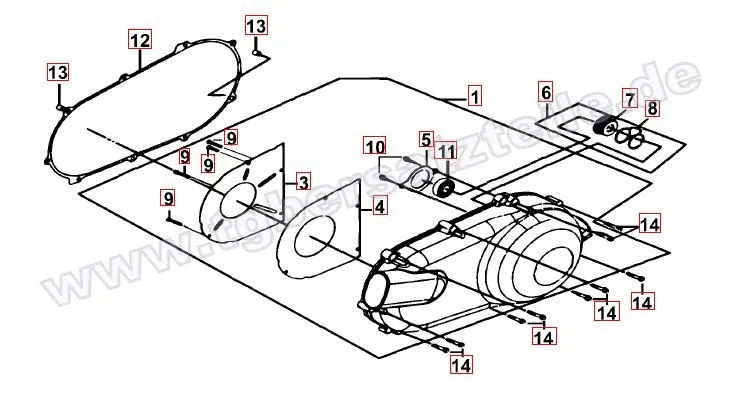Gehäusedeckel links Gehäusedeckel links