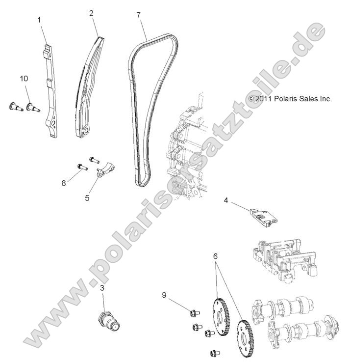 Engine, Cam Chain and Sprocket