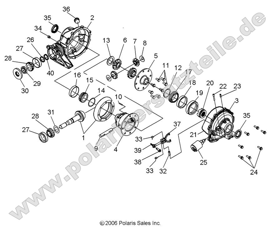 DRIVE TRAIN, REAR GEARCASE