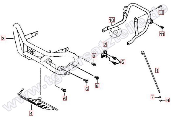 Stoßstange vorne-Haltebügel hinten