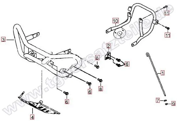 Stoßstange vorne-Haltebügel hinten Stoßstange vorne-Haltebügel hinten