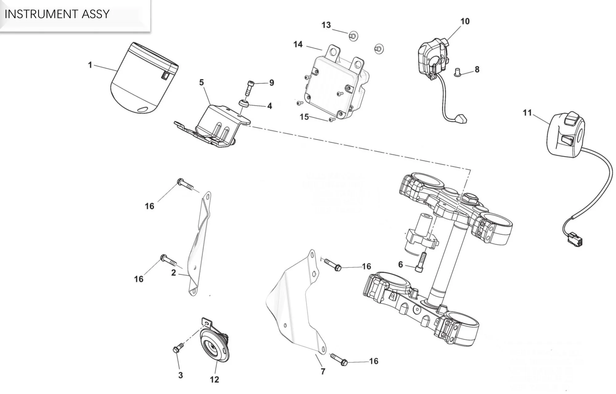Tachometer / Lenkerschalter Tachometer / Lenkerschalter