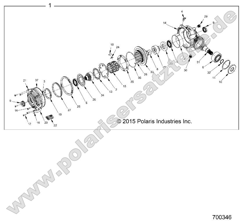 Drive Train, Front Gearcase Internals (700346)