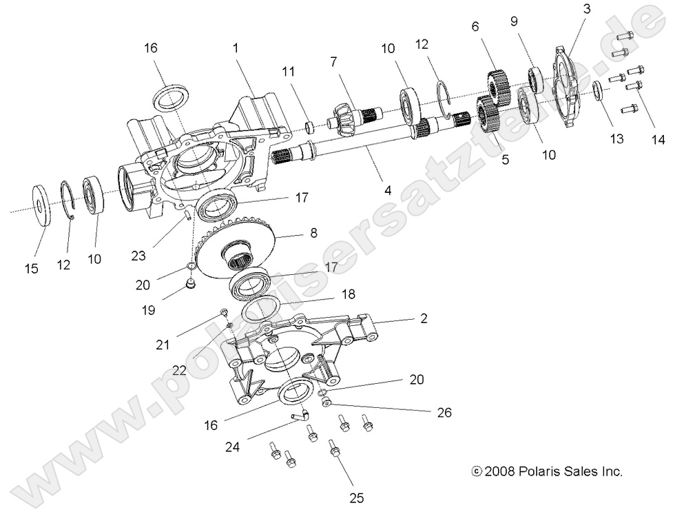 DRIVE TRAIN, MID GEARCASE INTERNALS DRIVE TRAIN, MID GEARCASE INTERNALS
