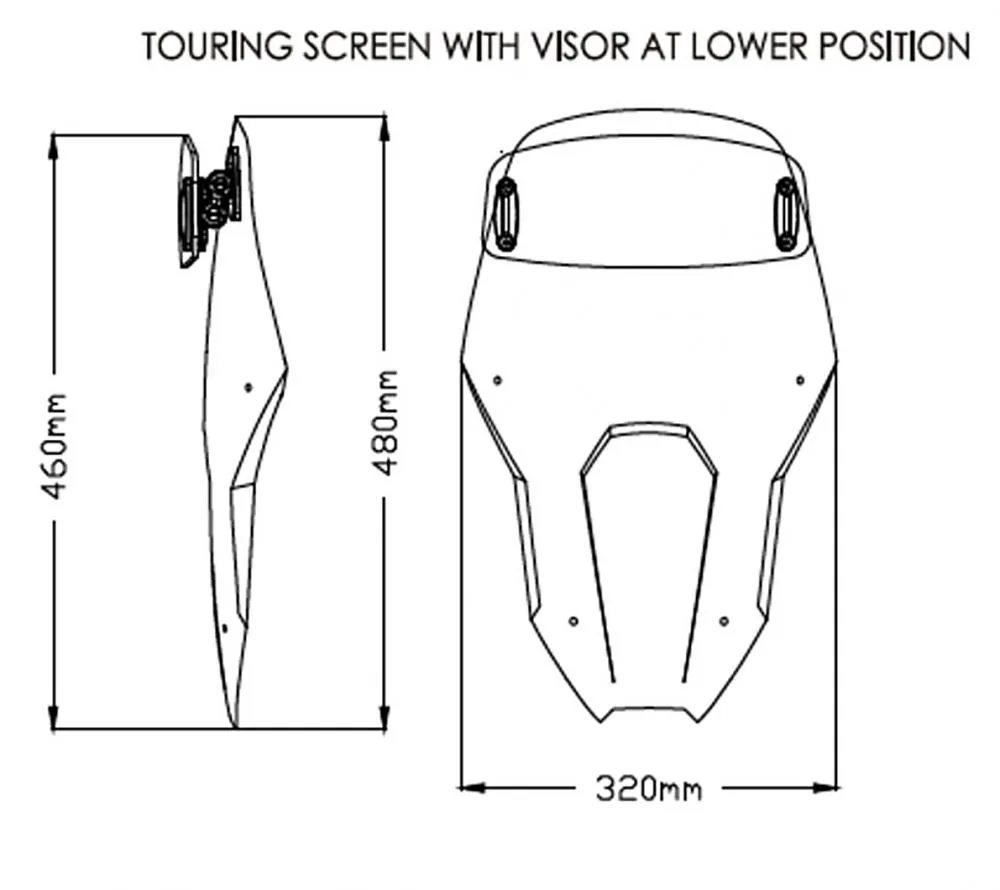 Puig Touren Verkleidungsscheibe +Spoiler Getönt Honda CRF 1100 Africa Twin 2020-