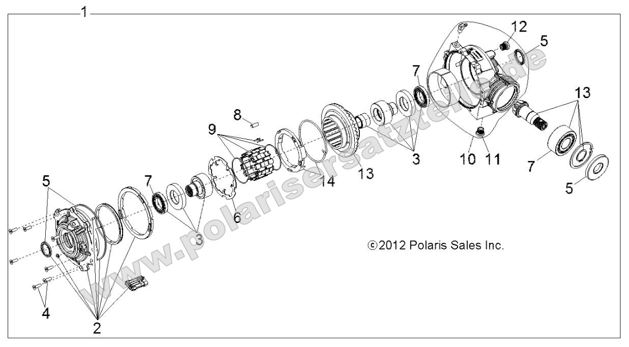 Drive Train, Front Gearcase Internals Drive Train, Front Gearcase Internals