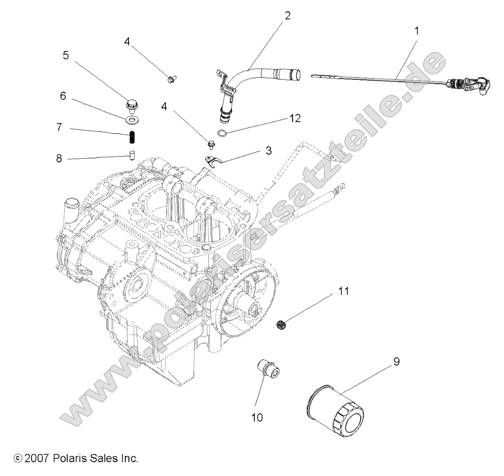 Engine, Dipstick and Oil Filter