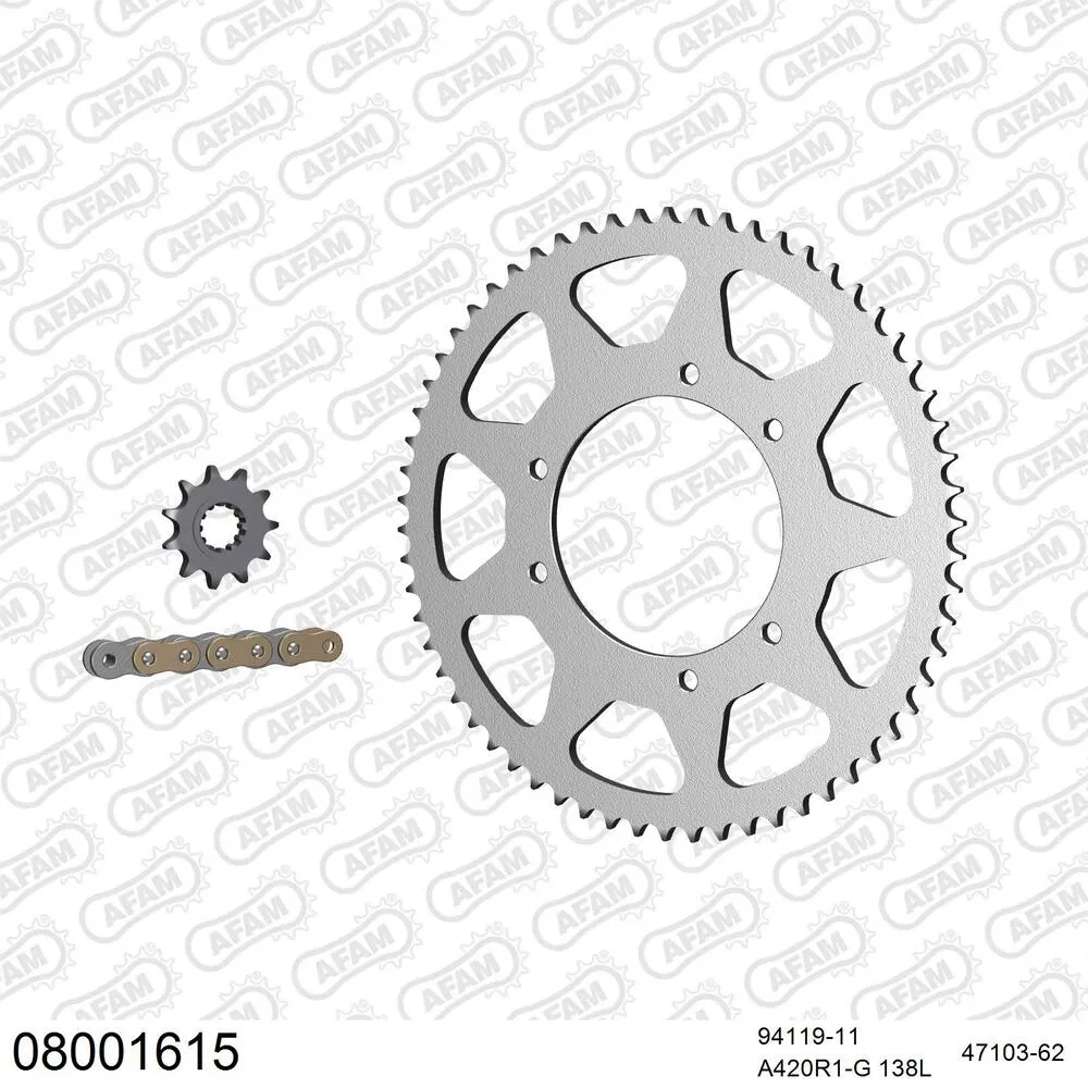 AFAM Kettensatz Stahl 420 R1-G 11x62 - Rieju MRT 50 2017-21 - 08001615
