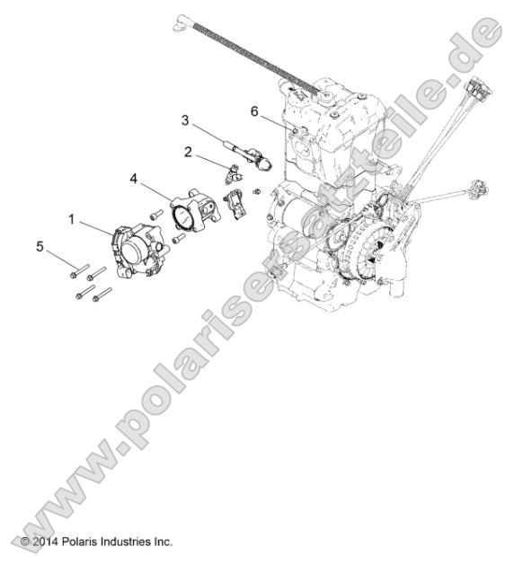 Engine, Throttle Body and Fuel Rail