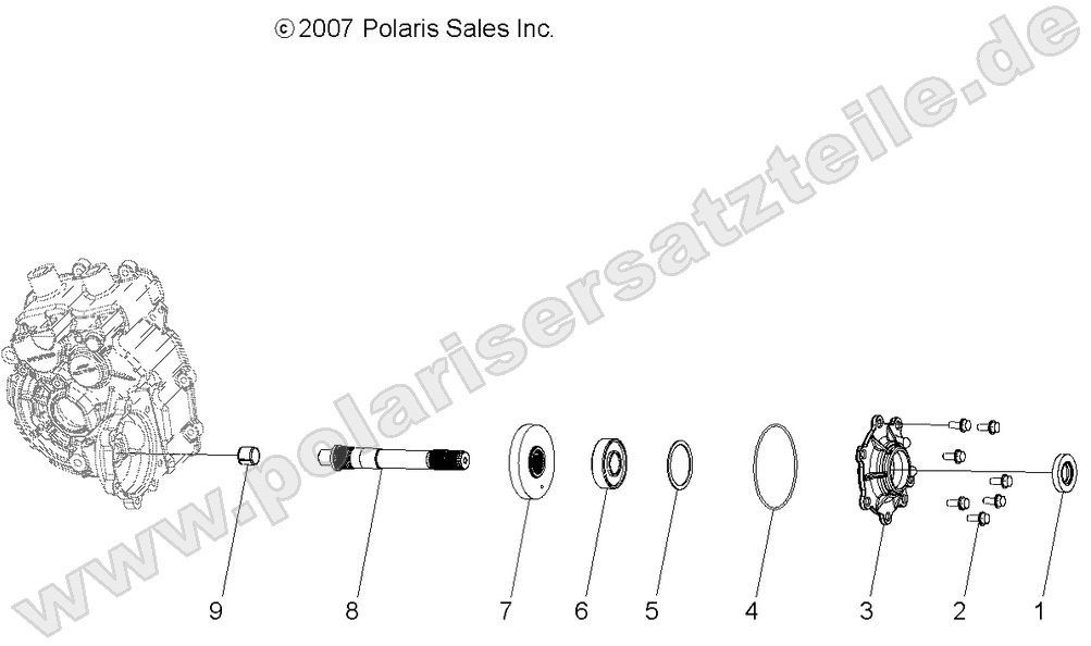DRIVE TRAIN, MAIN GEARCASE OUTPUT SHAFT DRIVE TRAIN, MAIN GEARCASE OUTPUT SHAFT