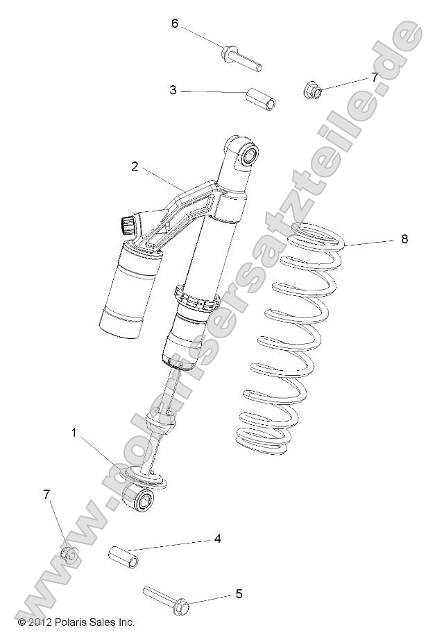 Suspension, Shock, Rear, Mounting
