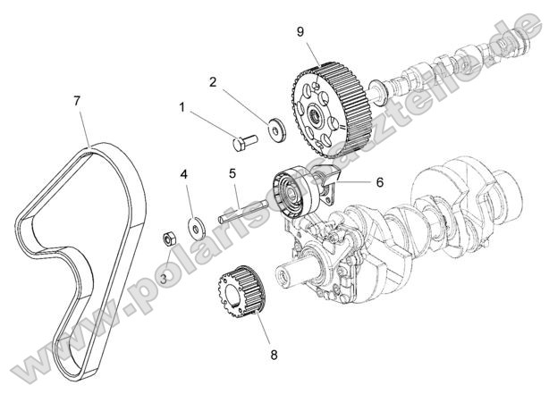 Engine, Timing Pulley, Timing Belt, Jockey Pulley Engine, Timing Pulley, Timing Belt, Jockey Pulley