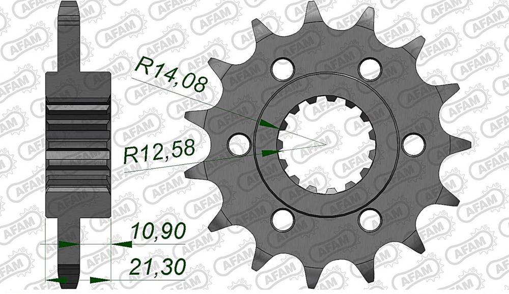 AFAM Kettensatz Stahl 525 XSR2-G 16x44 - Aprilia Shiver 750 2007-15