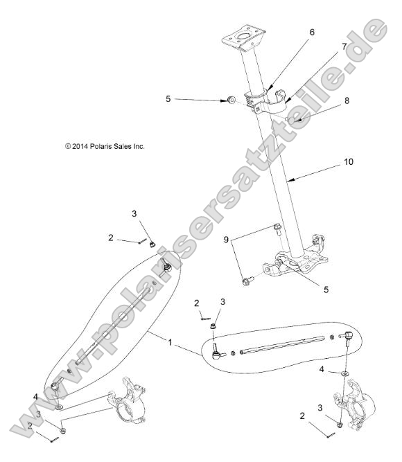 Steering, Steering Post Asm. (49ATVSTEERING15SCRAM850) Steering, Steering Post Asm. (49ATVSTEERING15SCRAM850)