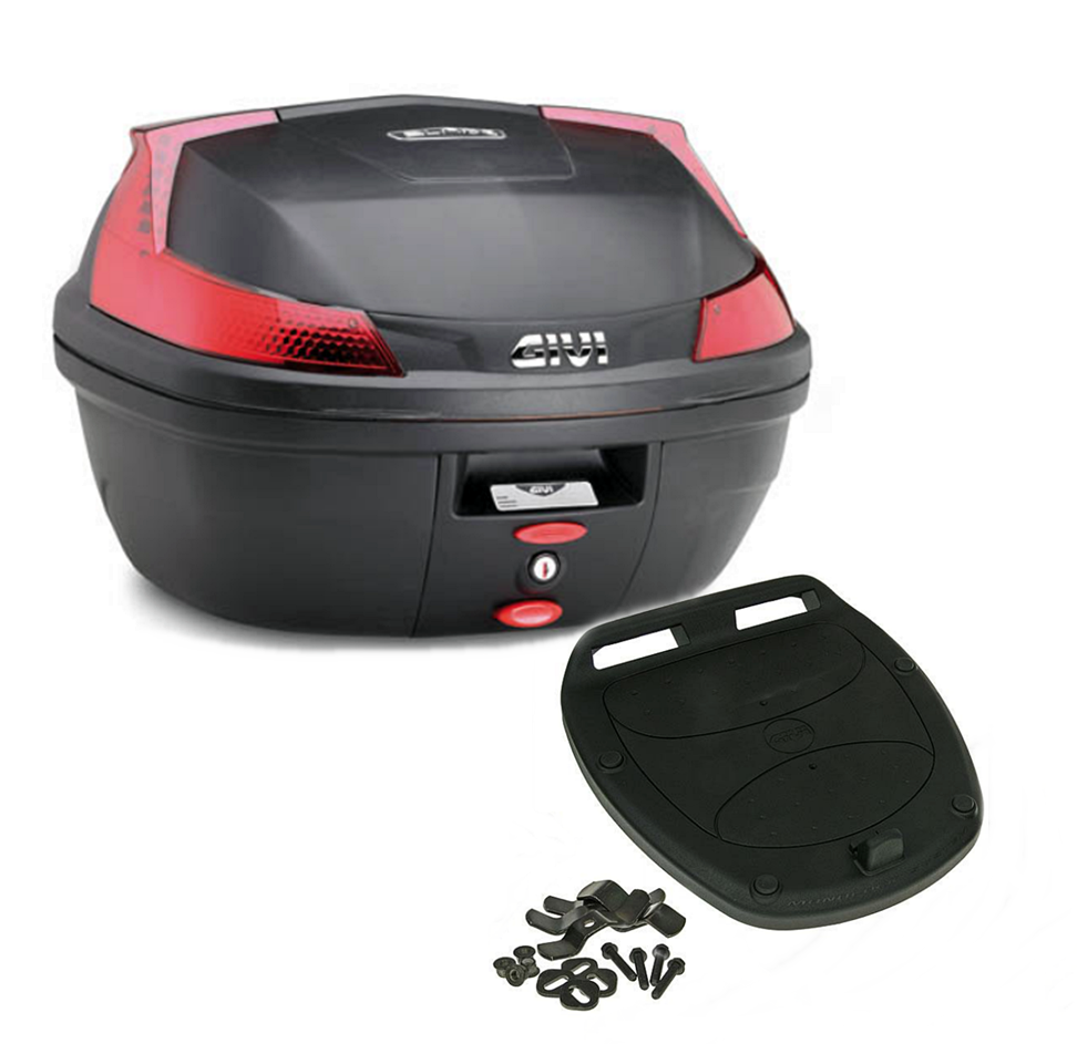 Givi_B37N_Blade_Topcase___Montageplatte Givi Monolock Topcase B37 N Blade - 37 Liter - schwarz - inkl. Montagekit