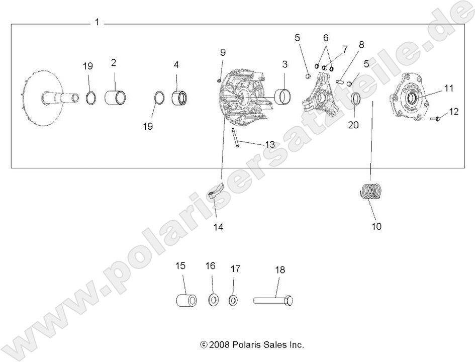 DRIVE TRAIN, PRIMARY CLUTCH