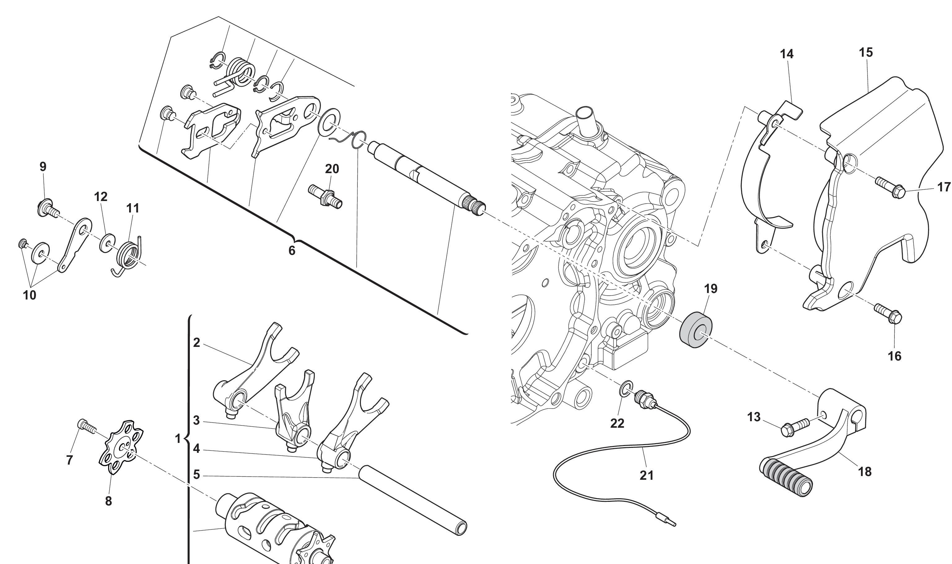 Schaltwelle - Schalthebel Schaltwelle - Schalthebel