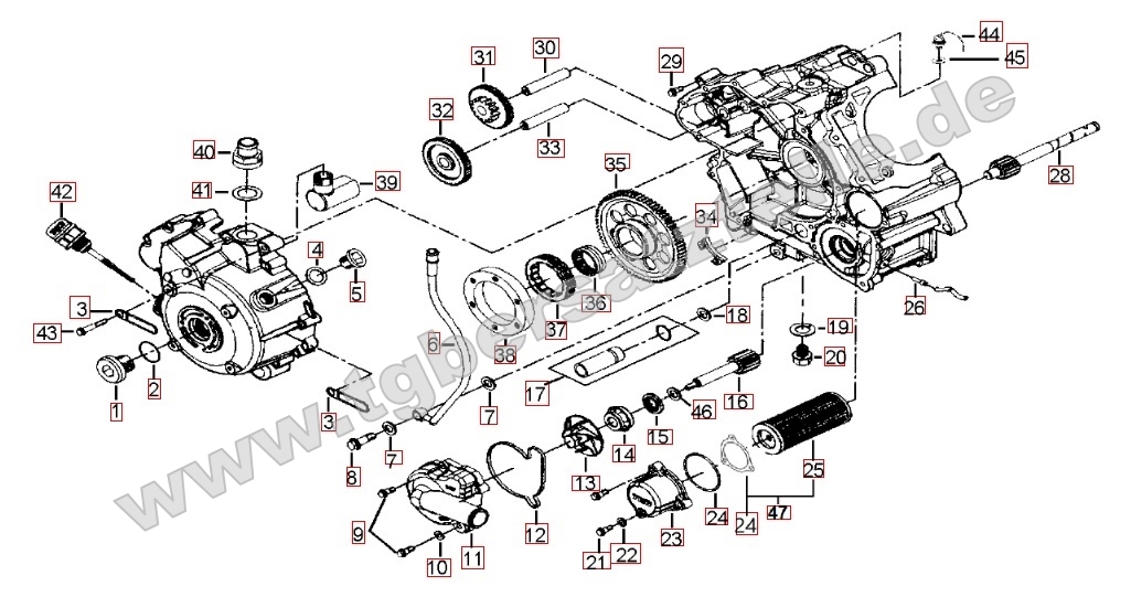 Motorgehäuse rechts