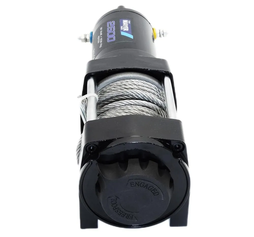 TMP ATV - Quad Seilwinde 2500 / 12V / 1134 kg / Stahlseil + Funk Fernbedienung