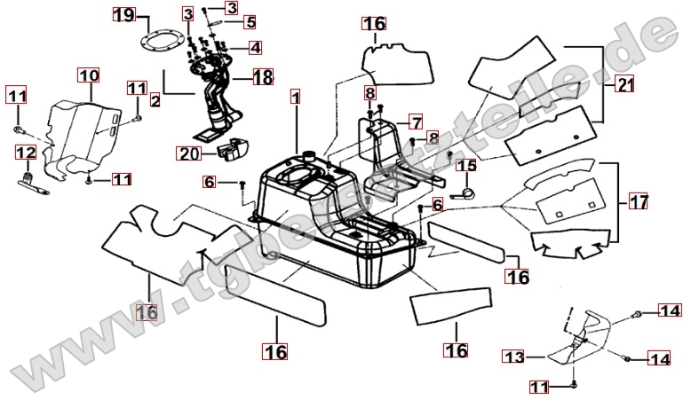 Hitzeschutz für Benzintank