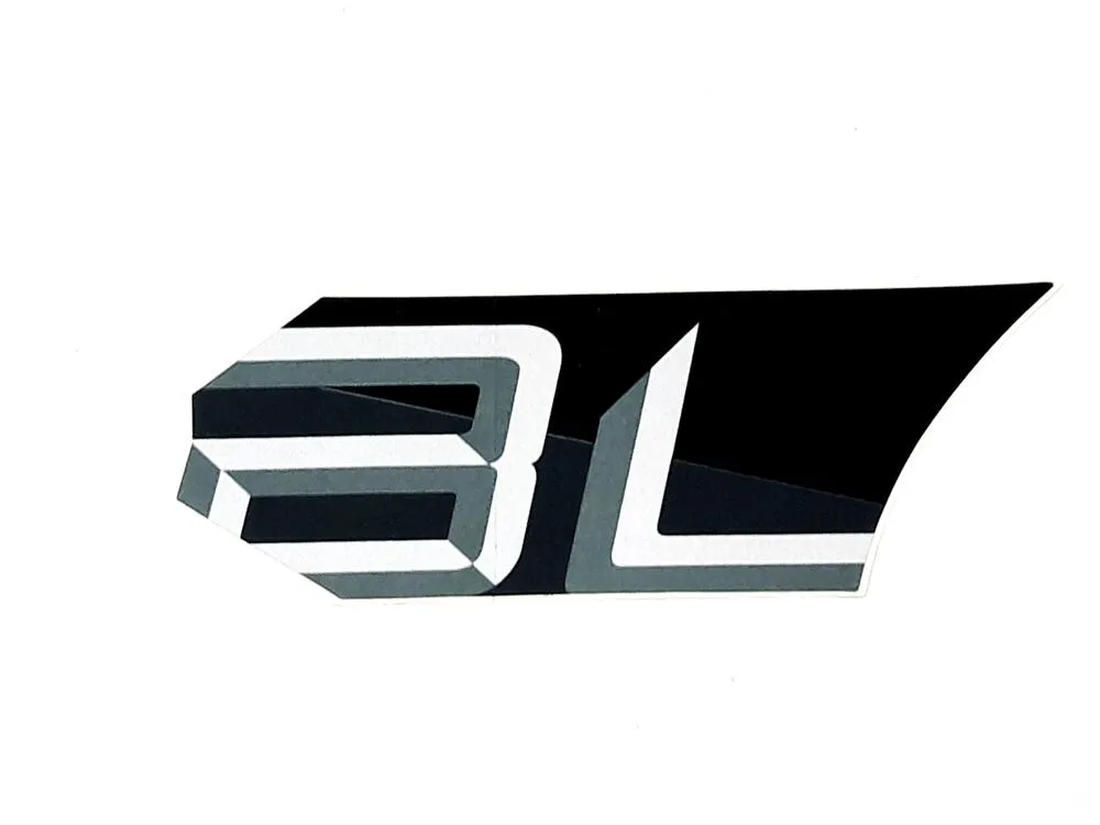 TGB Aufkleber 5 Seitenverkleidung re schwarz-matt / grau - 536912OF