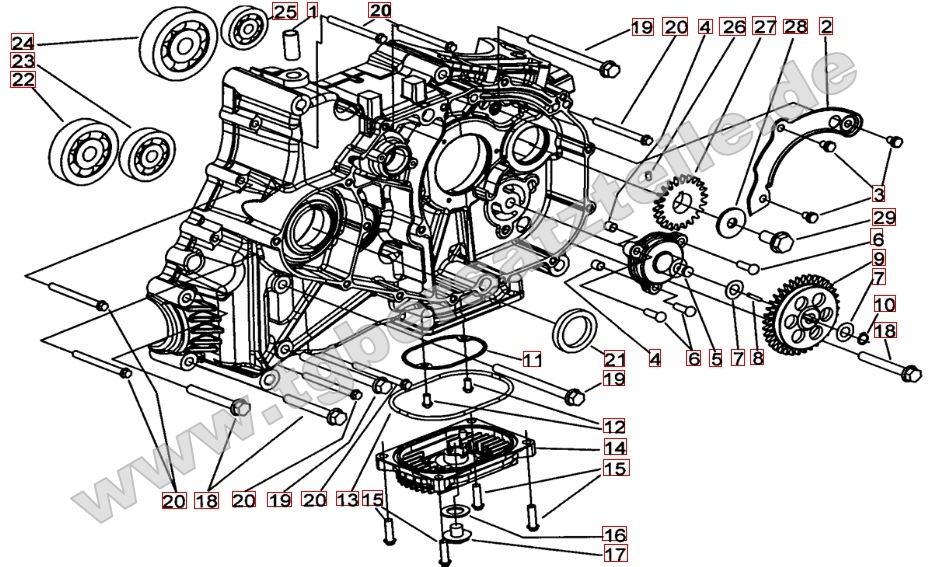 Motorgehäuse rechts