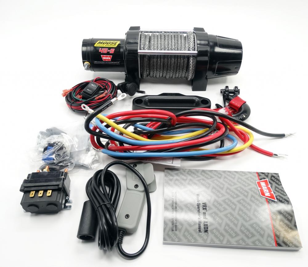 Warn_VRX_45_Seilwinde_Synthetikseil_komplett_set Moose Utility Seilwinde 4500 VRX 45 12V 2041 kg Synthetikseil