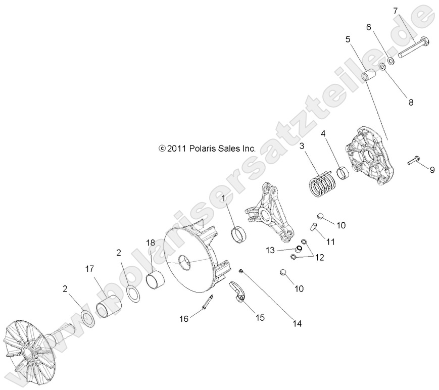 DRIVE TRAIN, PRIMARY CLUTCH (Built 11/13/10 and After) DRIVE TRAIN, PRIMARY CLUTCH (Built 11/13/10 and After)