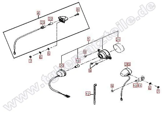 Rücklicht-Blinker hinten