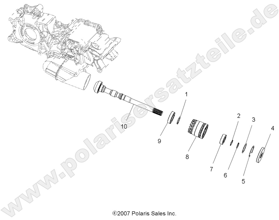 DRIVE TRAIN, MAIN GEARCASE OUTPUT SHAFT DRIVE TRAIN, MAIN GEARCASE OUTPUT SHAFT