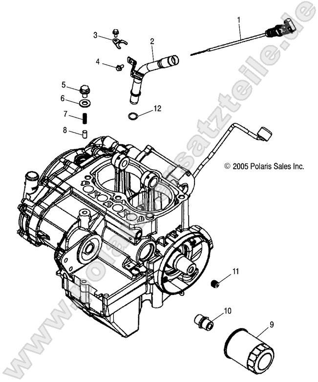 ENGINE, DIPSTICK and OIL FILTER