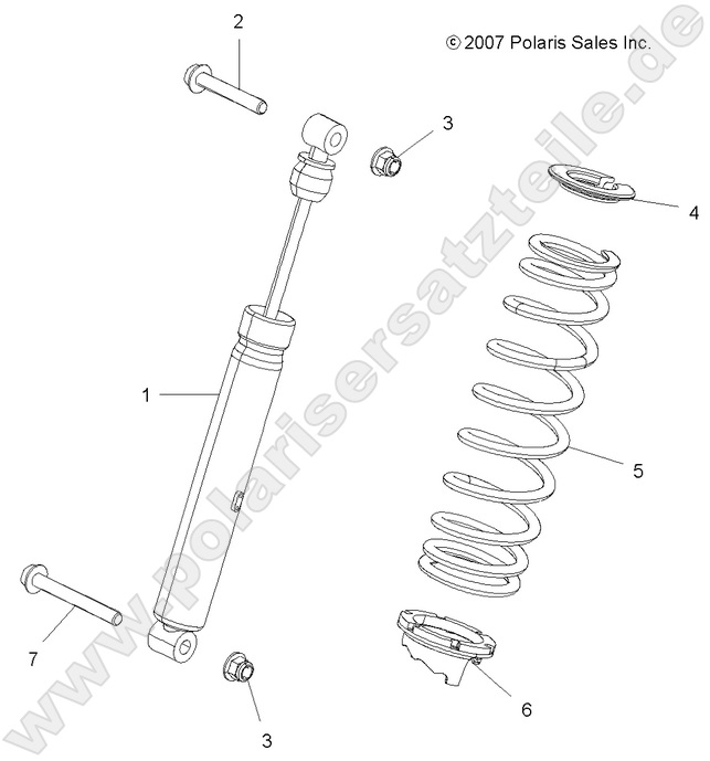 SUSPENSION, SHOCK, REAR SUSPENSION, SHOCK, REAR