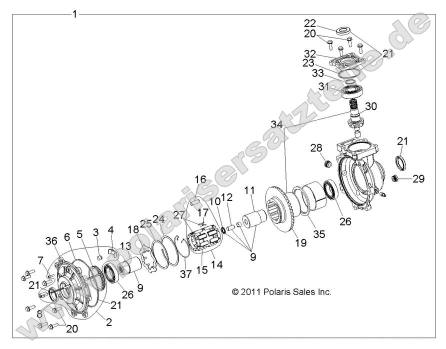 Drive Train, Front Gearcase Internals