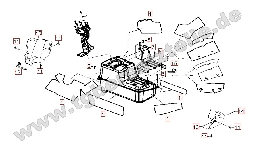 Hitzeschild für Benzintank Hitzeschild für Benzintank