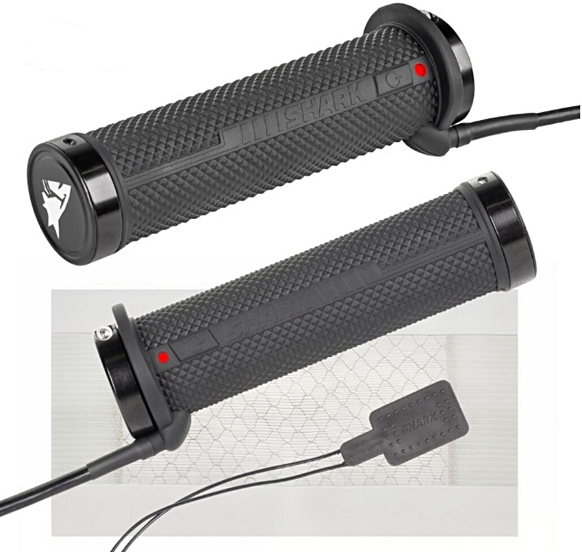 Shark Quad - ATV Griffheizung / Heizgriffe mit Daumengas + Sitzheizung - 5-Stufig Shark Quad - ATV Griffheizung / Heizgriffe mit Daumengas + Sitzheizung - 5-Stufig