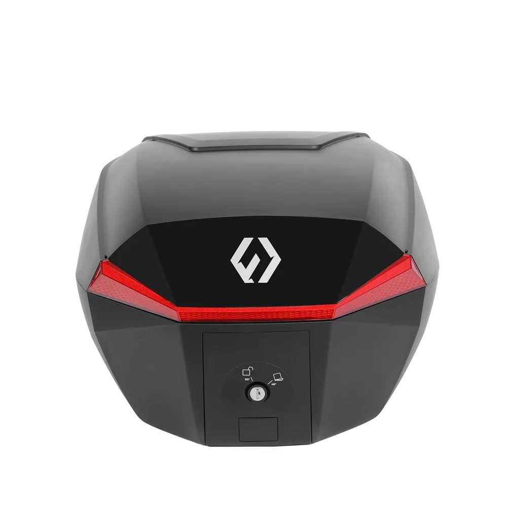 Furchtlos SHIELD S Basic Topcase - 35 Liter - schwarz/rot - inkl. Montagekit