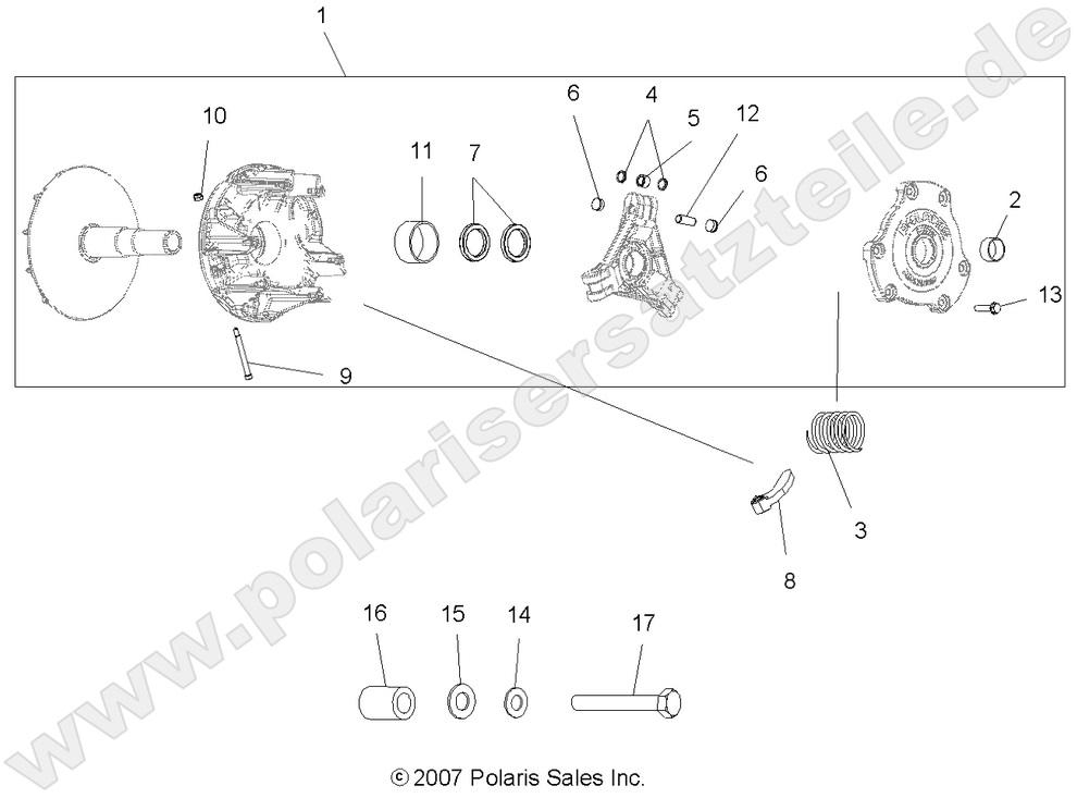 DRIVE TRAIN, PRIMARY CLUTCH DRIVE TRAIN, PRIMARY CLUTCH