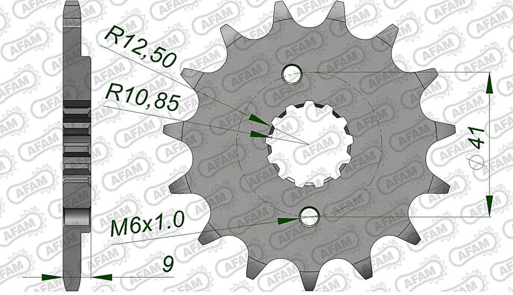 AFAM Kettensatz Stahl 520 XRR2-G 14x48 - Honda XR 600R 1991-00