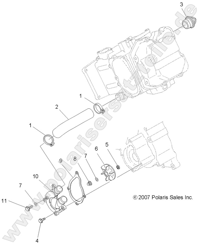 ENGINE, WATER PUMP ENGINE, WATER PUMP